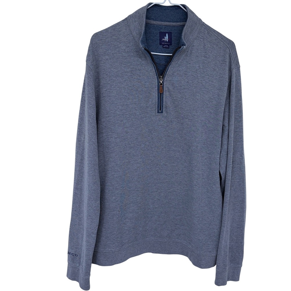 Johnnie-O 1/4 Zip Sweater Large Men's Powder Blue Golf Pullover Sully‎ JMK01460
